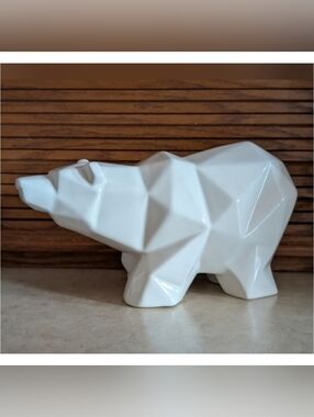 White Ceramic Bear Figurine